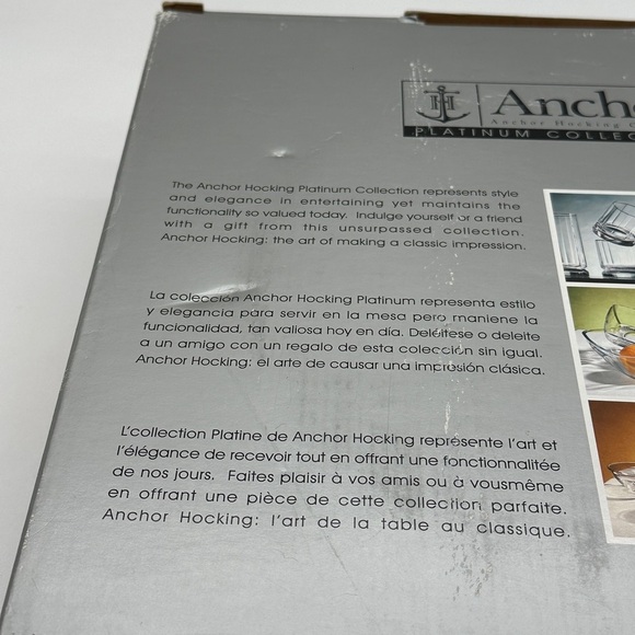 Anchor Hocking Presence Deep Chip n Dip Set Clear Glass USA 2 piece. NEW - Picture 5 of 5